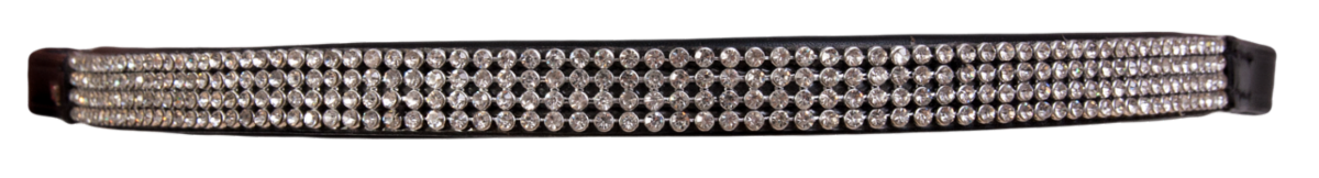 Kombi Browband 4 rows crystals