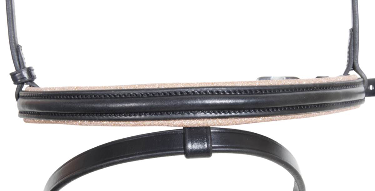 Kombi combined noseband w. glitter piping