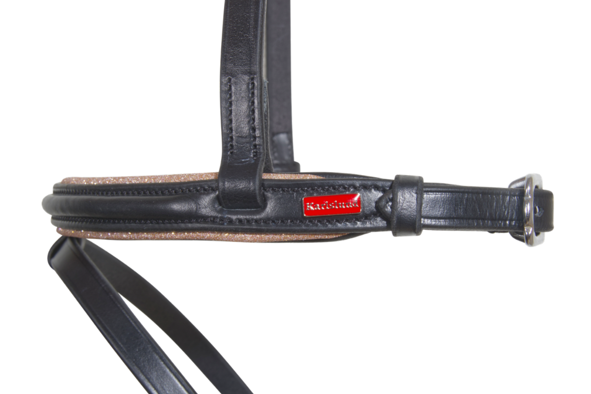 Kombi combined noseband w. glitter piping