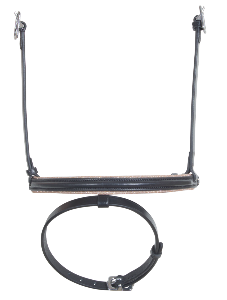 Kombi combined noseband w. glitter piping