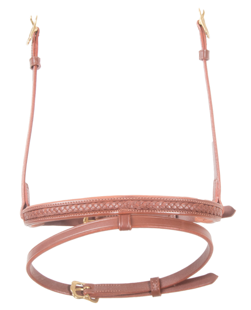 Combined noseband with braiding