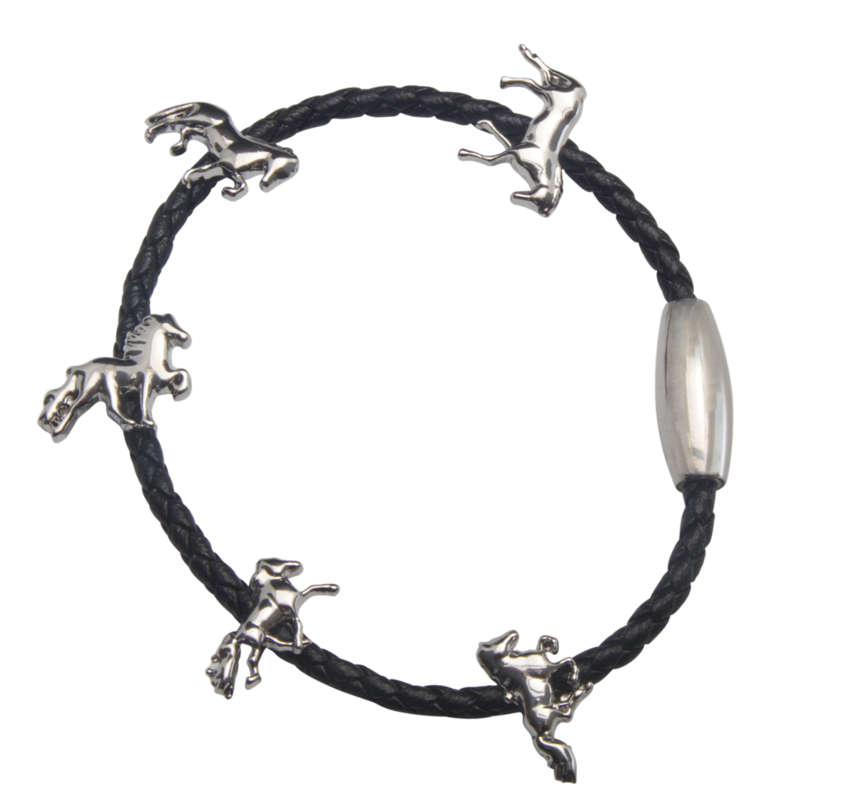 Bj&ouml;rk l&aelig;derarmb&aring;nd med islandske heste