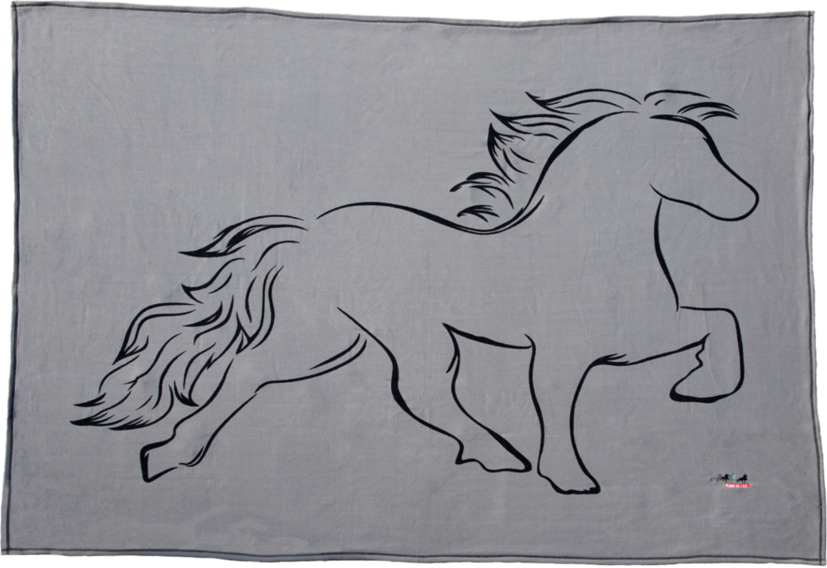 Fleece blanket with horse