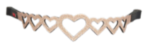 Kombi Browband with Multi Heart