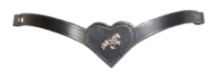 Kombi Browband with heart and horse
