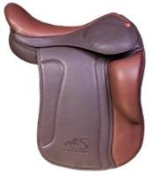 S saddle with short kneerolls, brown